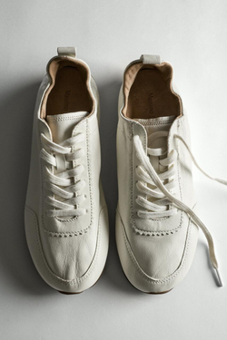 Massimo Dutti Кроссовки из мягкой кожи, белый