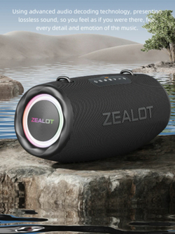 Колонка портативная Zealot S87, с подсветкой, 80Вт, 16000мАч, IPX6