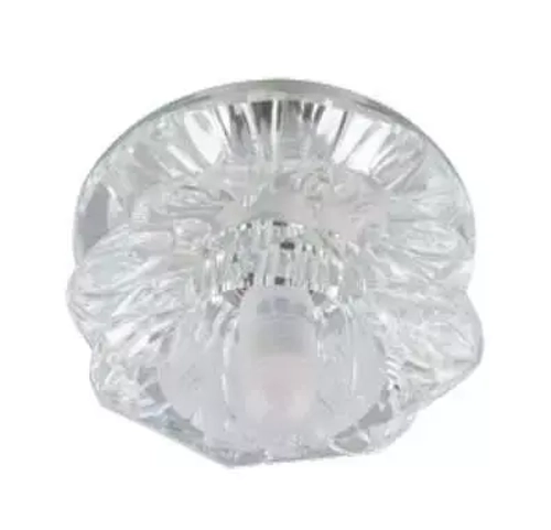 DLS-F101 G9 GLASSY/CLEAR Светильник декоративный встраиваемый ТМ Fametto, серия Fiore. Без лампы, цоколь G9. Основание стекло, цвет зеркальный. От