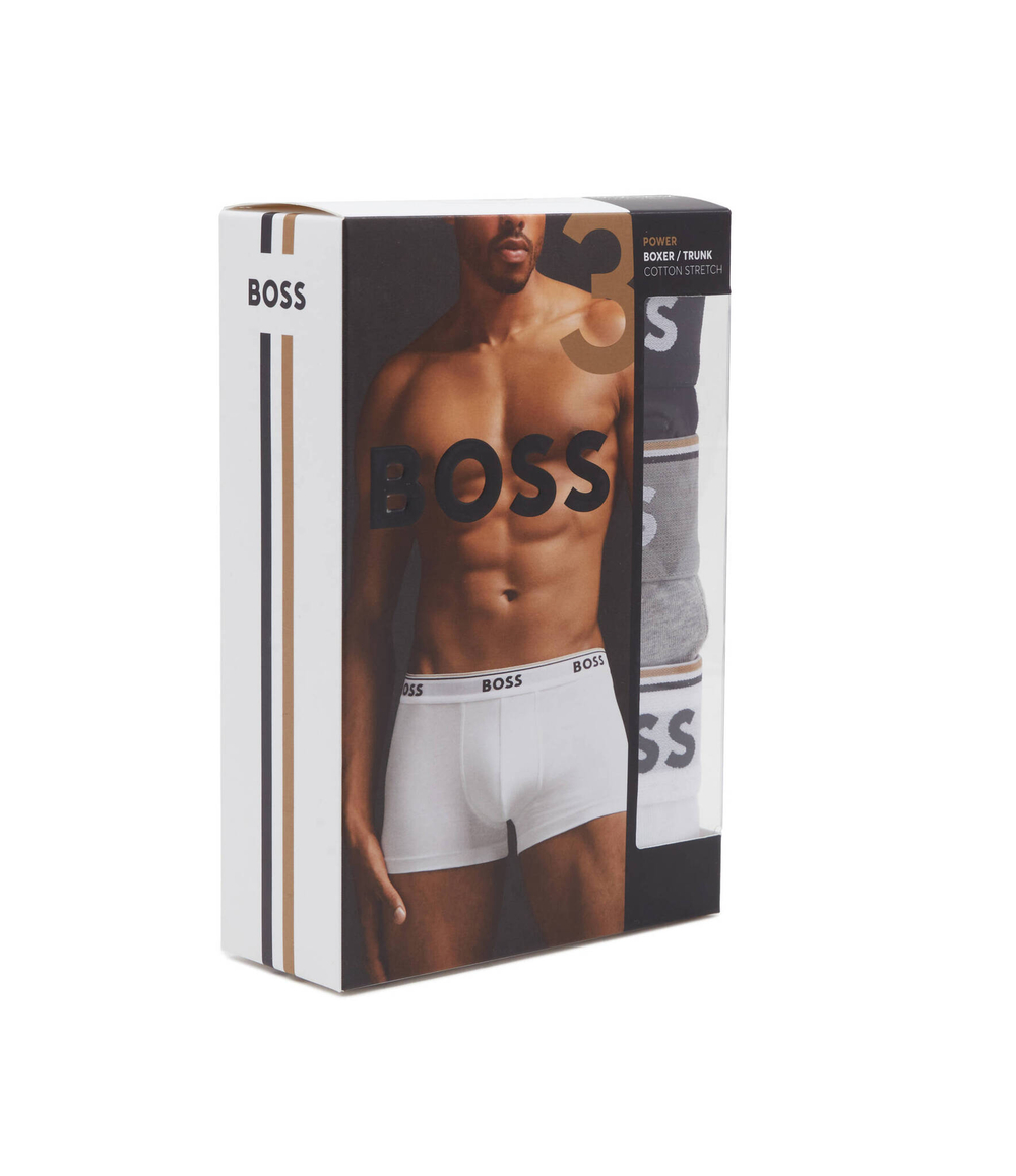 Трусики-боксеры 3шт. Trunk 3P Power BOSS BLACK - серый(50475274)