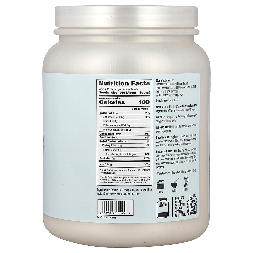 Isopure, Протеиновый порошок на растительной основе, без добавок, 521 г (1,15 фунта)