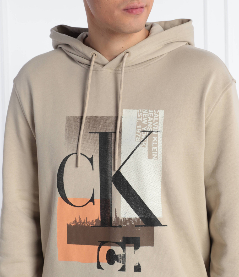 Худи CONNECTED LAYER LANDSCAPE CALVIN KLEIN JEANS - бежевый(J30J324310)
