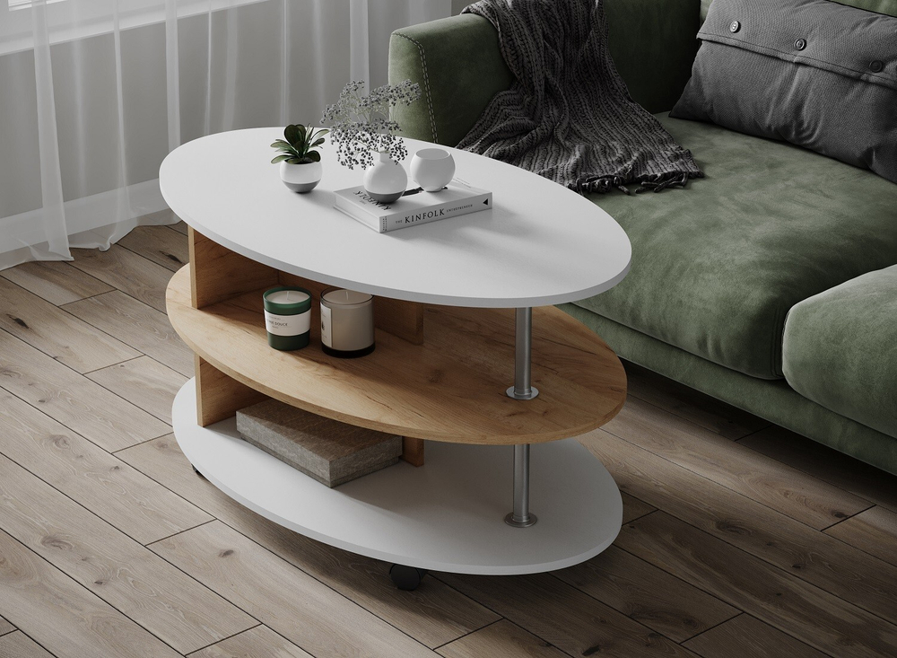 Столик журнальный Консул-4, дуб крафт