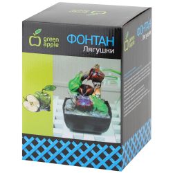 GAFN01-001 GREEN APPLE настольный фонтан с подсветкой Лягушки