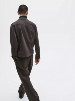 Massimo Dutti Широкие брюки с карманами, коричневый