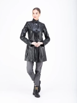 Плащ женский кожаный натуральный Турция