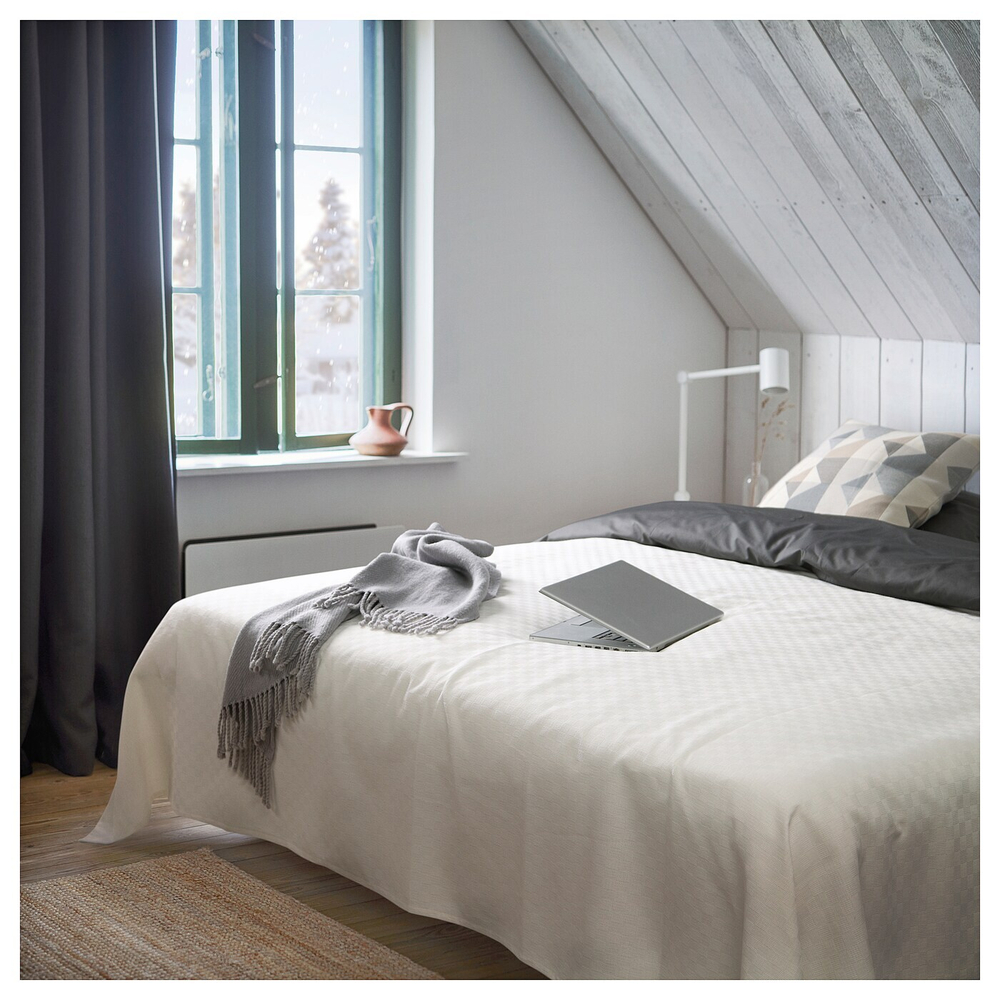IKEA STENFRÖMAL  (ИКЕА СТЕНФРÖМАЛ)  -  Покрывало, белое, 230x250 см