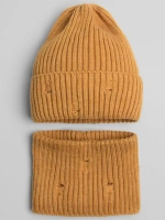 Шапка бини рваная осенняя и снуд