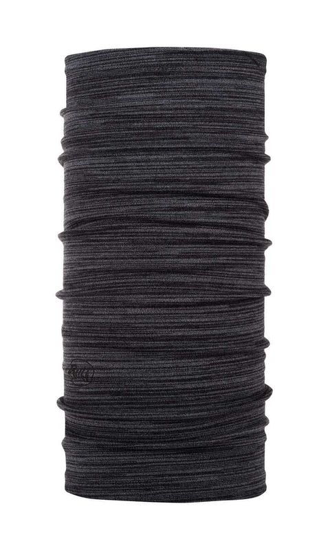 Шерстяной шарф-труба Buff Wool midweight Castlerock Grey Multi Stripes Фото 1