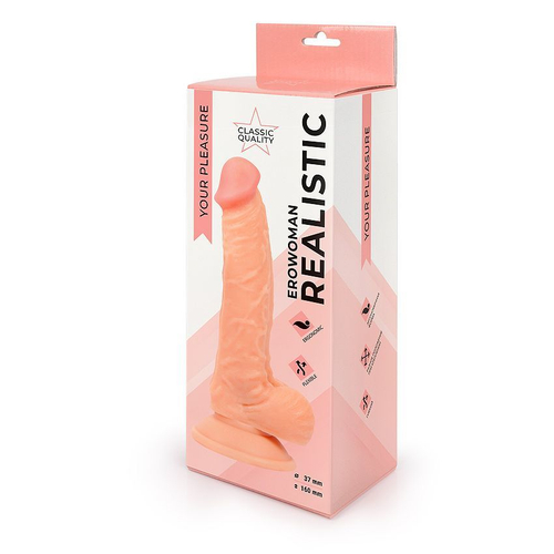 Фаллоимитатор реалистичный Erowoman Realistic 16 см на присоске