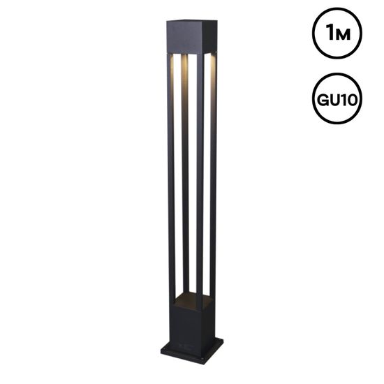 09960-0.7-001KT 1,0M GU10 BK светильник напольный