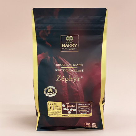 Белый шоколад Zephyr 34%, Cacao Barry, 1 кг