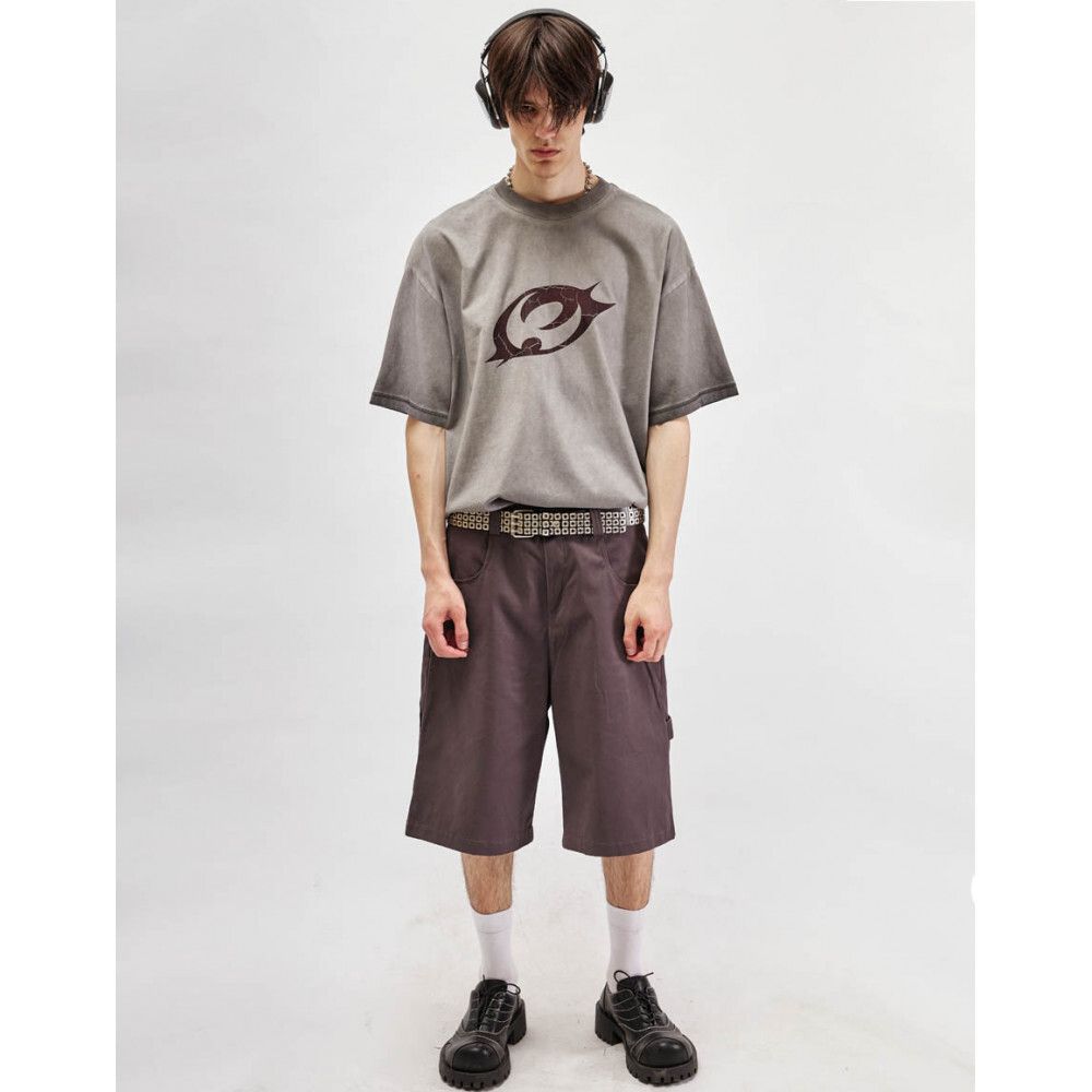 Футболка SoWhat? из плотного хлопка светло-серая