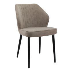 Стул "Берг" (арт. 323), велюр Бренди В05 латте, ножки круглые черные