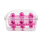 Насадка на фаллос розовая с шипами и бусинами ( 5,5 см, розовый с оранжевым) (Цвет: розовый с оранжевым)