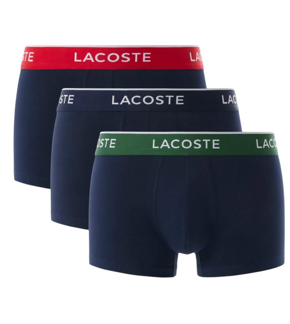 Боксерки теннисные Lacoste Stretch Cotton Trunks 3P - dark blue