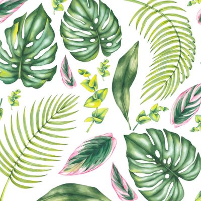 Паттерн с тропическими листьями