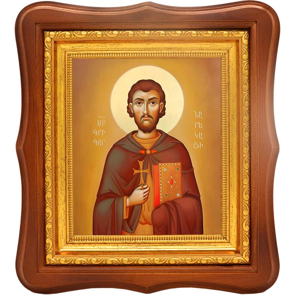 Святой Григор Нарекаци. Икона на холсте.