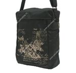 Сумка молодёжная Stelz 776, на ремне 36*29*11 чёрный Бабочки