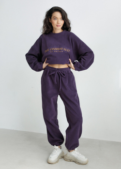 Свитшот THE COZIEST SUIT, темно-фиолетовый