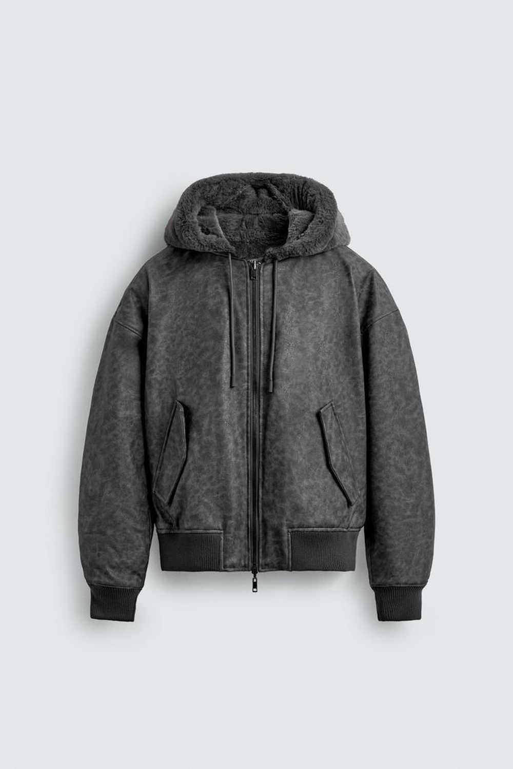 ZARA БОМБЕР REVERSIBLE, АНТРАЦИТОВО-СЕРЫЙ