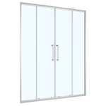 Душевая дверь Loranto раздвижная 150х190, толщина полотна 6мм , цвет профиля хром