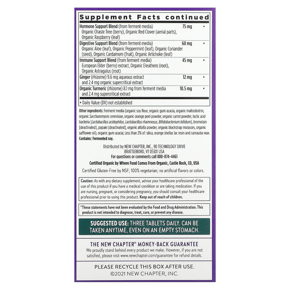 New Chapter, улучшенный мультивитаминный комплекс для женщин старше 40 лет, 96 вегетарианских таблеток