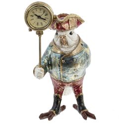 GAEM Фигурка декоративная с часами "Попугай" (LR44х1 н/п), L12 W13 H23 см