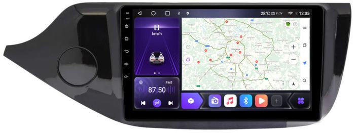 Магнитола для KIA Ceed 2 (JD) 2012-2018 (рамка глянцевая) - Kuberg EW-1781 IPS, Android 10, 4G SIM-слот