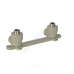 Планка монтажная PP-R серая Дн 25х1/2" НР под смеситель с водорозетками VALFEX 10124220Г