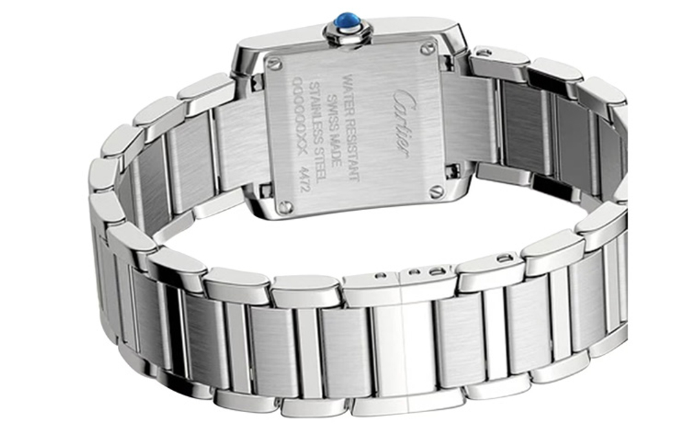 CARTIER TANK DE Quartz Movement 30m Water Resistance Women"s Watch 25.7 * 21.2mm Silver Dial