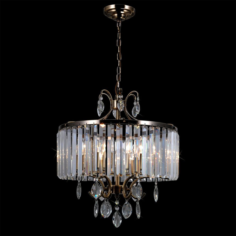 Citilux Инга CL335163 Люстра подвесная хрустальная Бронза