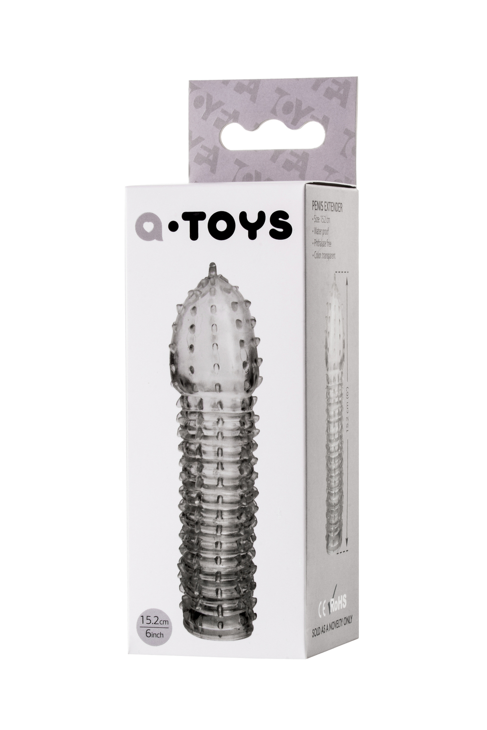 Насадка на пенис A-Toys by TOYFA Boyn, TPR, прозрачный, 15,2 см
