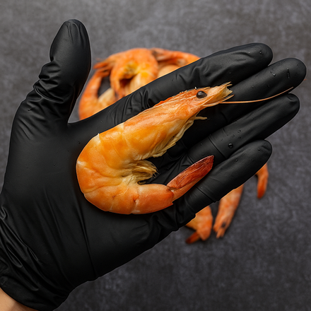 Креветки Королевские (белоногие), варено-мороженые, размер Микс, Саудовская Аравия