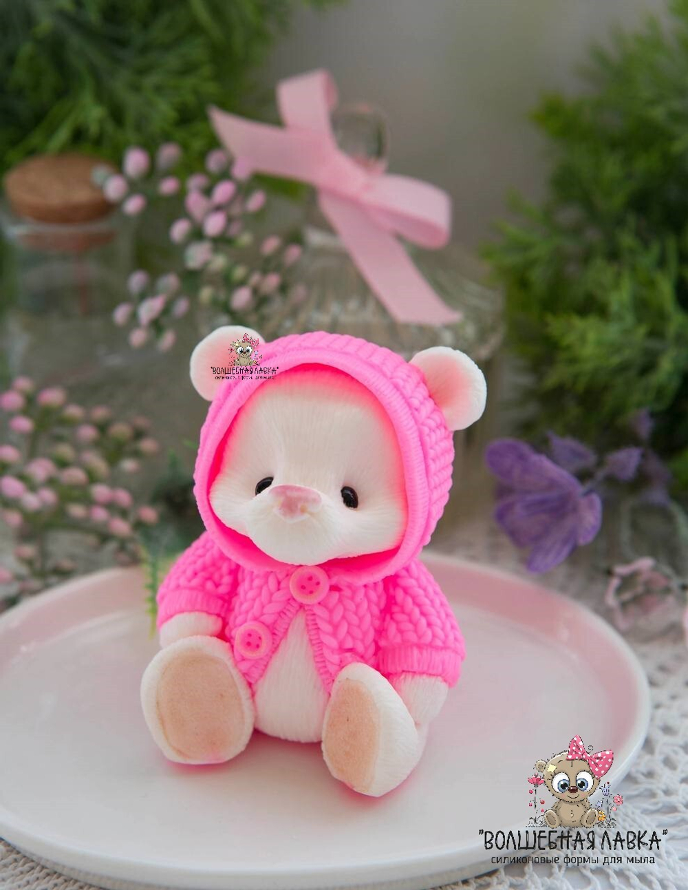 Силиконовая форма Мишка в кофте