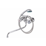 Смеситель для ванны и раковины 1/2 кер ПРОФСАН ПСМ-157-48 "ЕВРО", эксцентрики "ЕВРО", ХРОМ