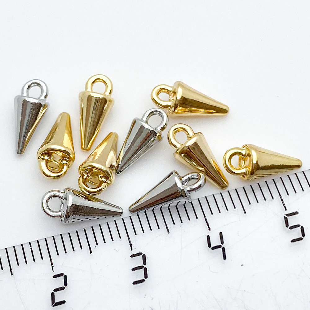 Подвеска Шип, цвет серебро, размер 10*4 мм, цена за 1 шт