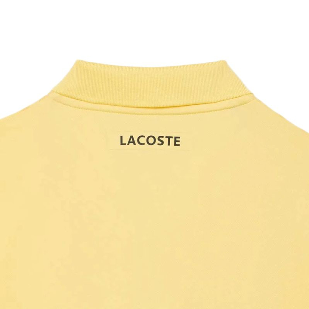 Мужское теннисное поло Lacoste Ultra Dry Printed Slim Fit Tennis - pastel yellow