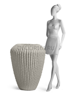 Кашпо TREEZ Effectory Moho Высокий Design-конус Белый песок в-85, д-66 см (больш. тех.горшок) 41.33-18-24-129-BE-85