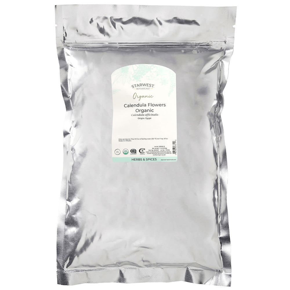 Starwest Botanicals, Органические цветки календулы, 453,6 г (1 фунт)