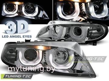 Передние фары Bmw 3 E46 3D chrome