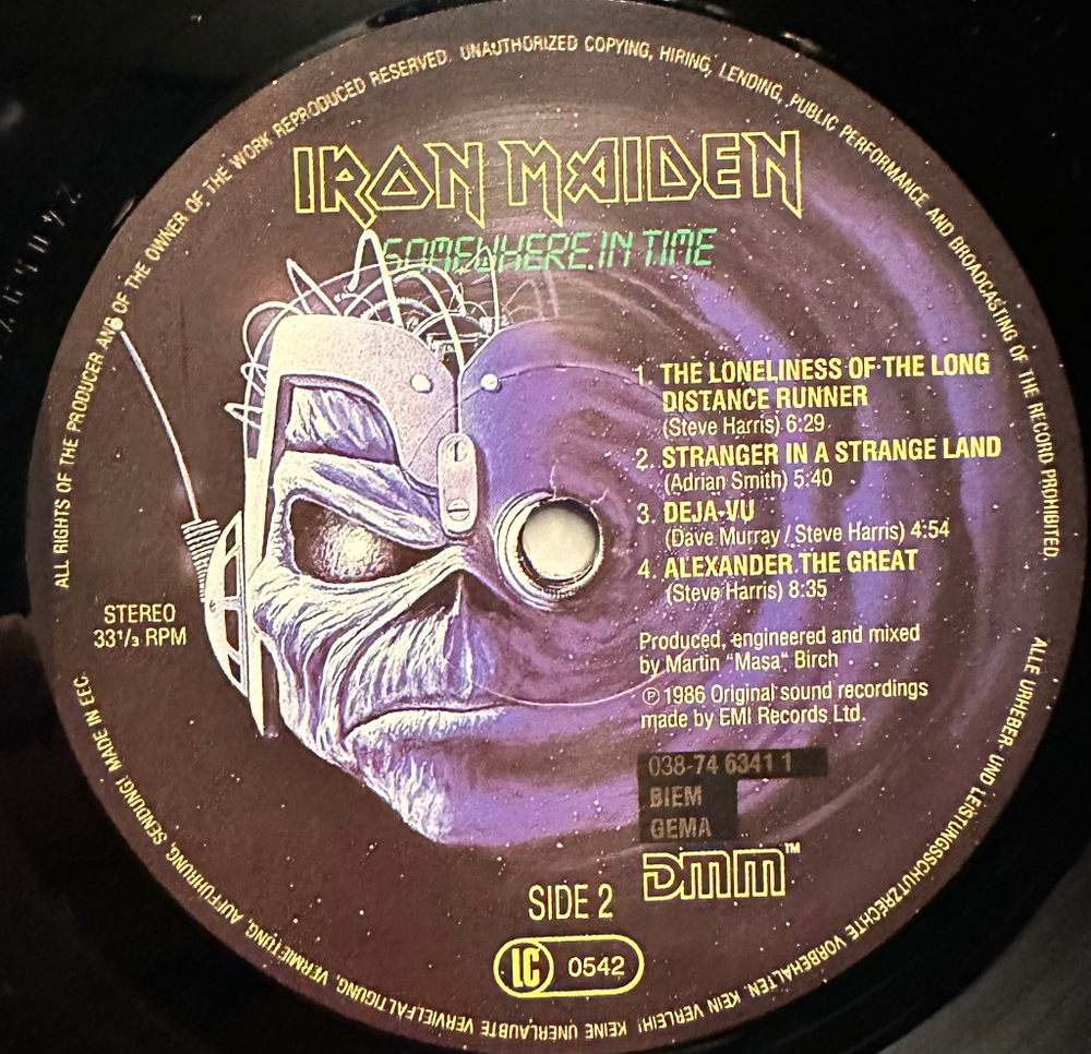 Iron Maiden - Somewhere In Time (Европа 1986г.)