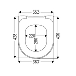 Крышка-сиденье для унитаза Haro Стрим стальное двухпозиционное крепление, белое (516343)