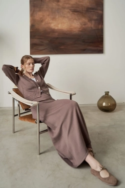 Юбка миди из трикотажа DAN MARALEX