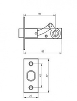 Китай Замок врезной DeadBolt Master Lock АВТОМАТ правый (022520)