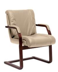 Кресло для посетителей Master C бежевая кожа