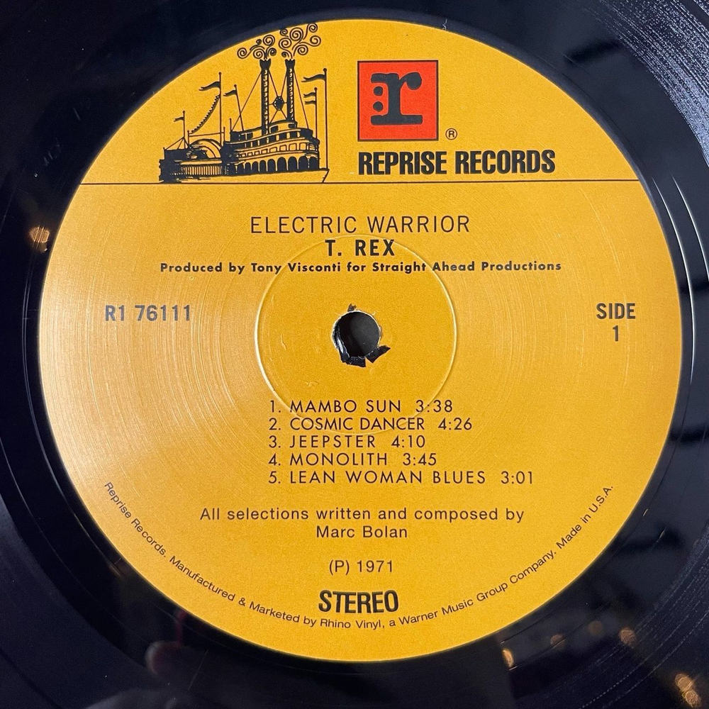 Винтажная виниловая пластинка LP T. Rex Electric Warrior (USA 2014)