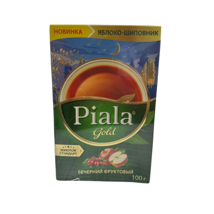 Чай черный Пиала Gold фруктовый вечерний яблоко-шиповник 100 гр