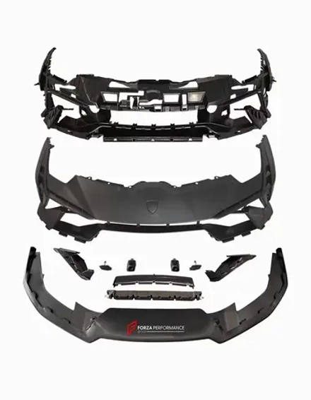 Передний бампер в стиле Tecnica для Lamborghini Huracan LP580 LP610 Evo 2014-2023 Ламборгини Хуракан