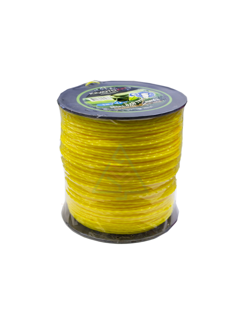 Леска для триммера 3 мм кручёный квадрат 372 м однокомпонентная